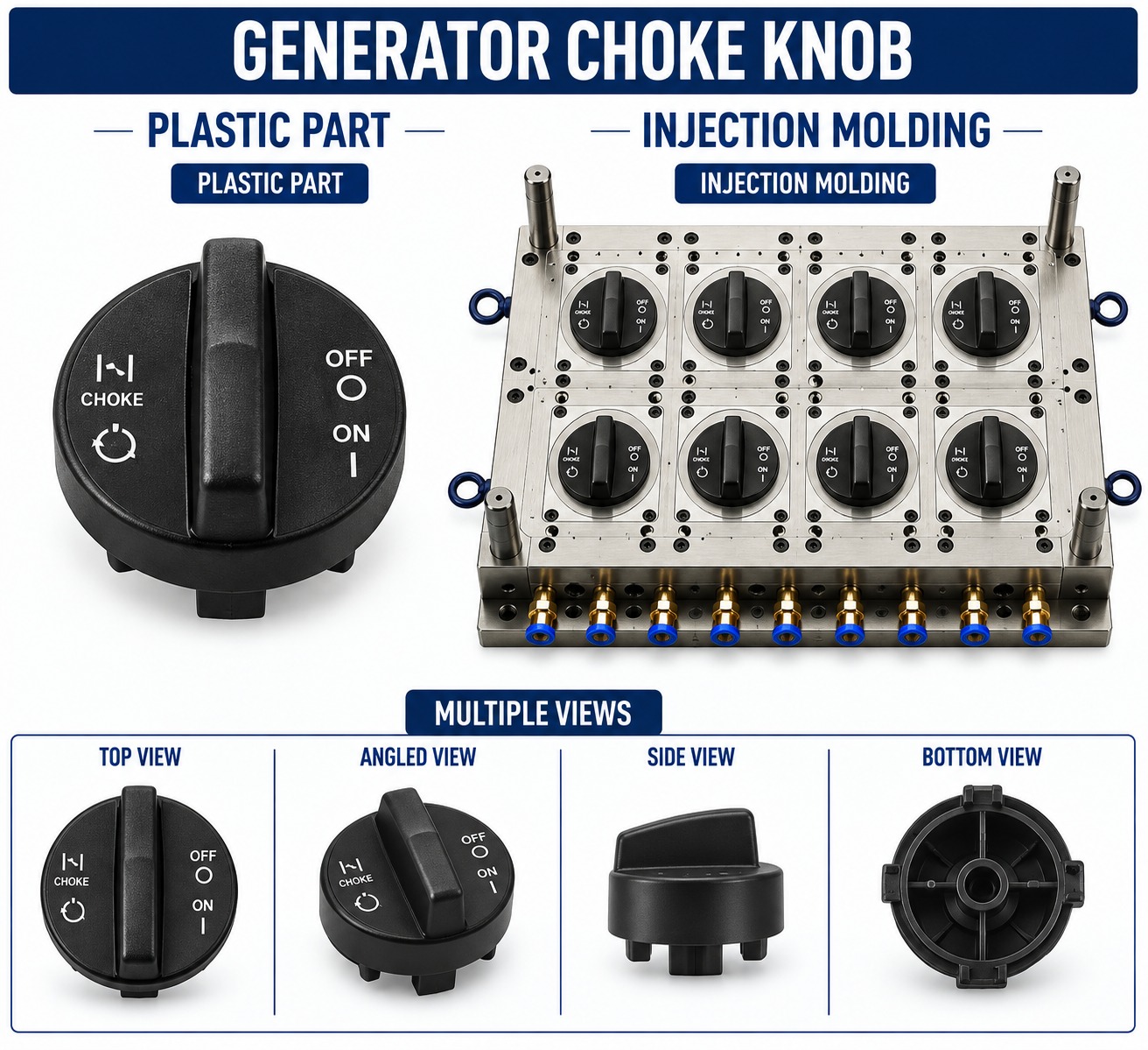Generator Plastic Choke Knob Mould and Moulding Service